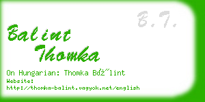 balint thomka business card